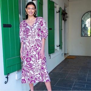 Olivia James The Label Georgia Linen Dress Sz S 💜